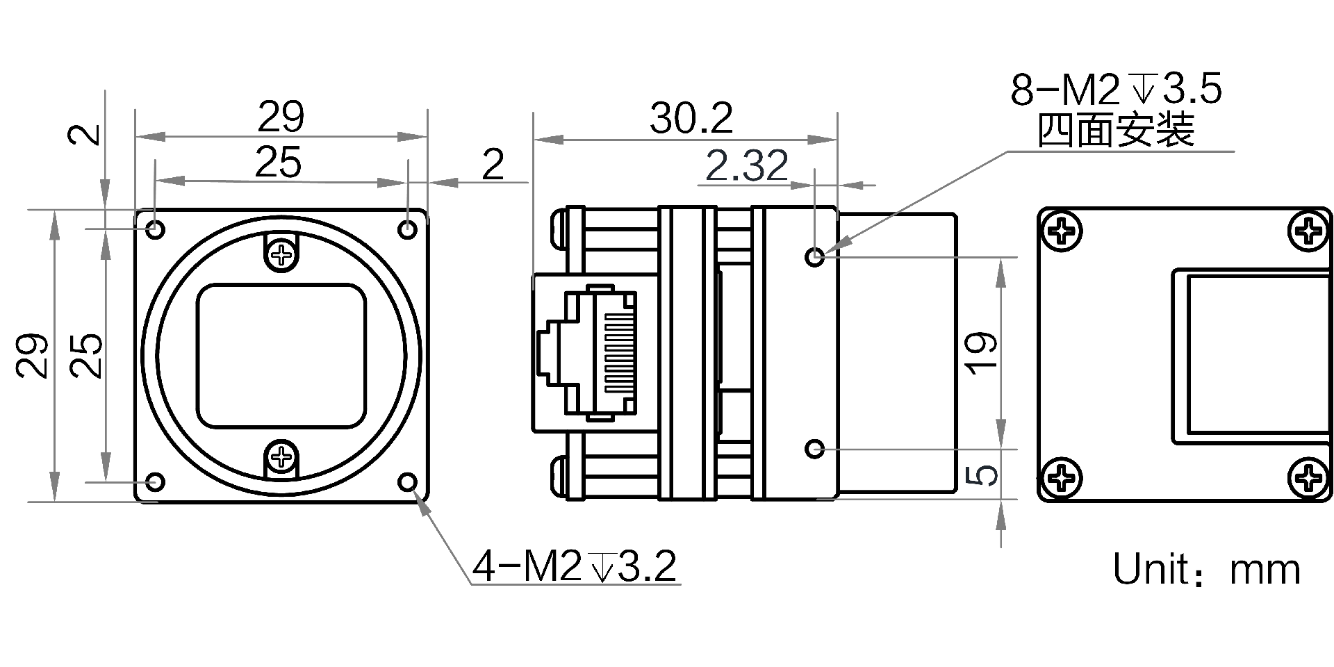 40萬像素網口板級相機,IMX297,黑白,C口前蓋.png image.png